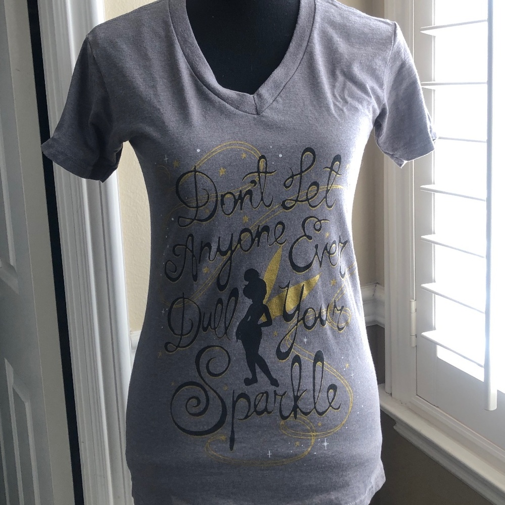 Disney Gray Tinkerbell T-Shirt - XS